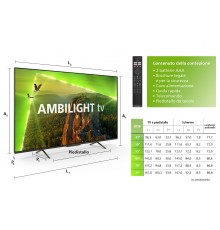 Philips Ambilight TV 8118 55" 4K Ultra HD Dolby Vision e Dolby Atmos Smart TV
