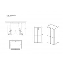 Haier Cube 83 Serie 5 RTG684WHJ frigorifero side-by-side Libera installazione 466 L F Argento