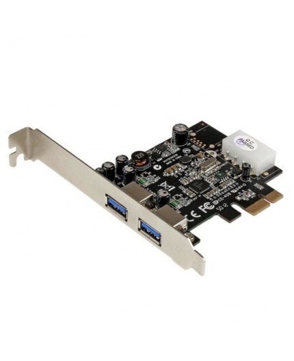StarTech.com Adattatore scheda SuperSpeed USB 3.0 con 2 porte PCI Express (PCIe) con UASP - Alimentazione LP4