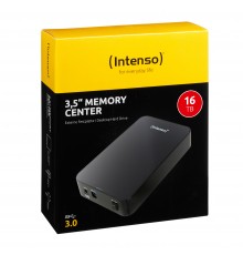 Intenso Memory Center 3.5'' HDD 16TB USB 3.0 schwarz disco rigido esterno Nero
