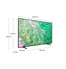 Samsung TV Crystal UHD 4K 65” UE65DU8070UXZT Smart TV Wi-Fi Black 2024, Processore Crystal 4K, 4K Upscaling, AirSlim Design,