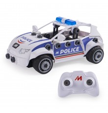 Meccano JUNIOR, Radiocomando della Polizia, Costruzioni per bambini, 73 pezzi in plastica, Giocattoli per bambini dai 5 anni in