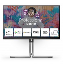 AOC Q27U3CV Monitor PC 68,6 cm (27") 2560 x 1440 Pixel 4K Ultra HD LCD Nero