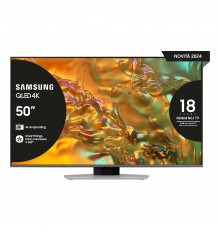 Samsung Q80D TV QLED 4K 50” QE50Q80DATXZT Smart TV Wi-Fi Eclipse Silver 2024, Processore NQ4 AI GEN2, 4K AI Upscaling, Simple